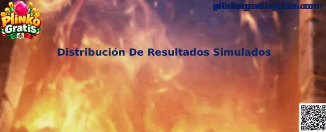 Distribución De Resultados Simulados en un tablero Plinko Gratis
