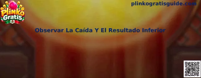 Panel educativo de Plinko Gratis para observar la caída de la ficha y el resultado inferior